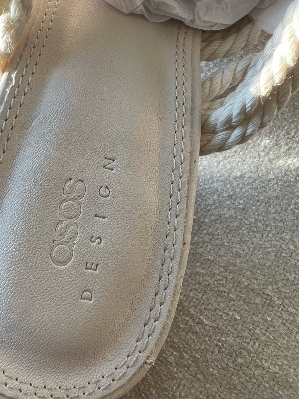ASOS Handwoven Rope Lace-Up Sandals - Cream - Picture 10 of 13